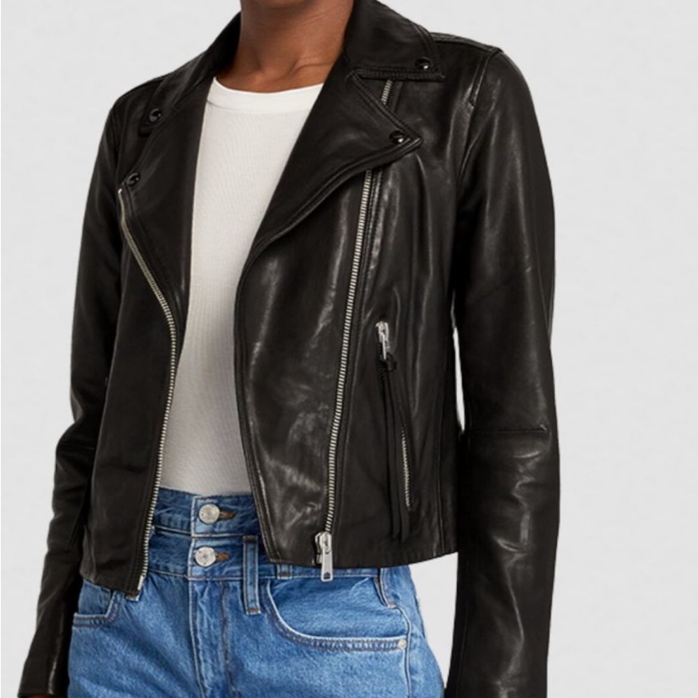 ALLSAINTS
Leather Dalby Biker Jacket Size 10/EU42